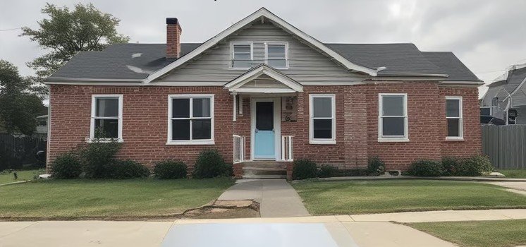 Older brick home before renovation